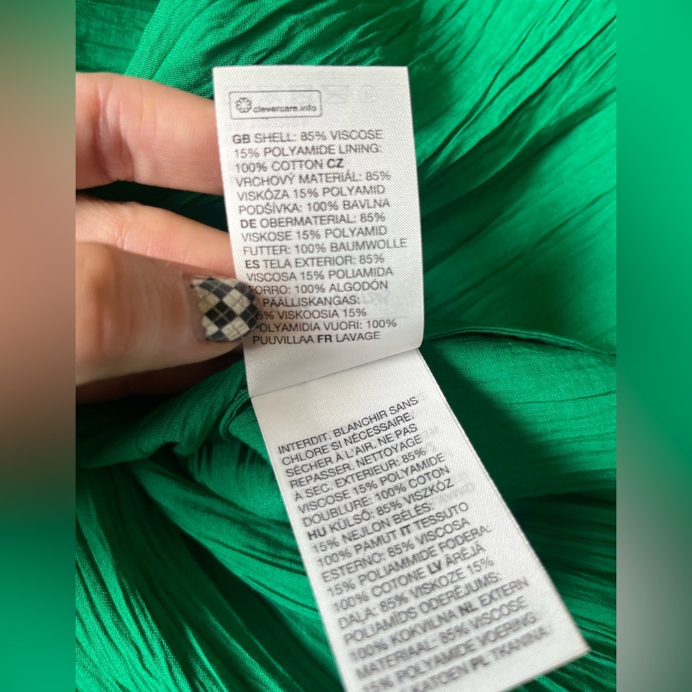 & Other Stories Vibrant Green Midi Dress Size 10 Women - Gorgeous 🔥💚 - Picture 9 of 9